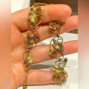 Vintage Bond Boyd Sterling  signed gold tone necklace 💥